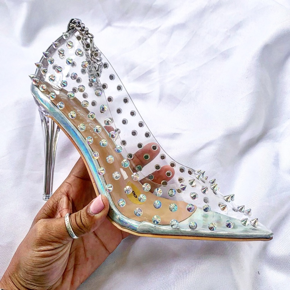Iridescent Stud Chain Stiletto's